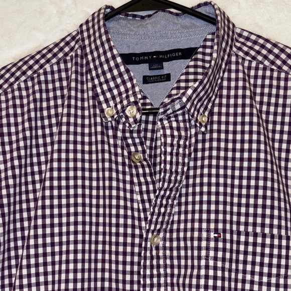 Tommy Hilfiger Black and White Checkered Casual Shirt - Picture 2 of 8